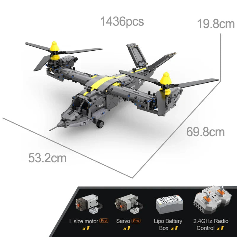Tiltrotor Aircraft 1436PCS