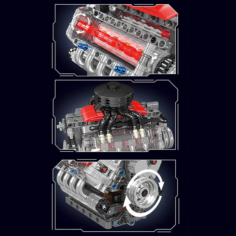 Motorised Chevy V8 Engine Edition 488PCS