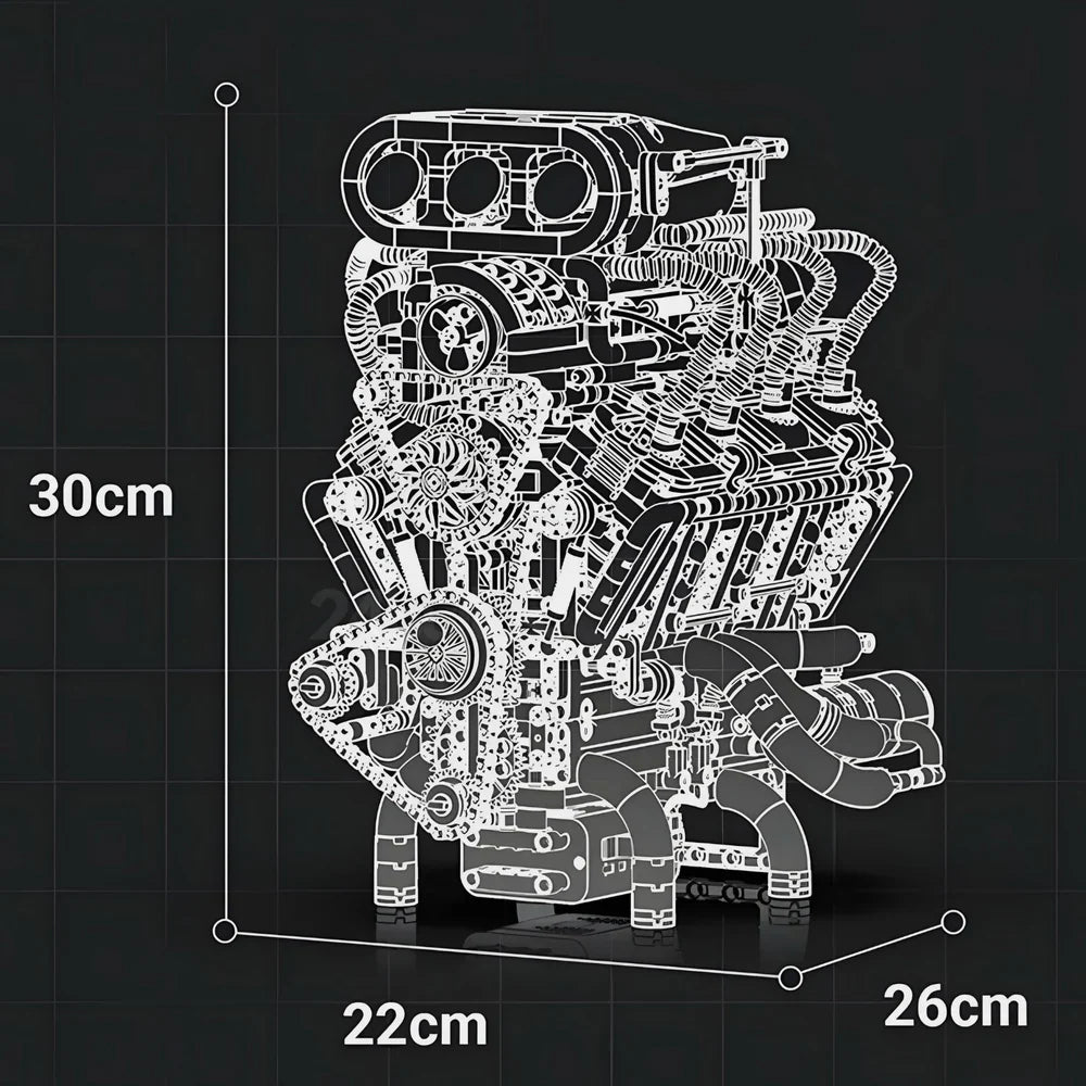 V8 Muscle Engine Supercharged 2346PCS