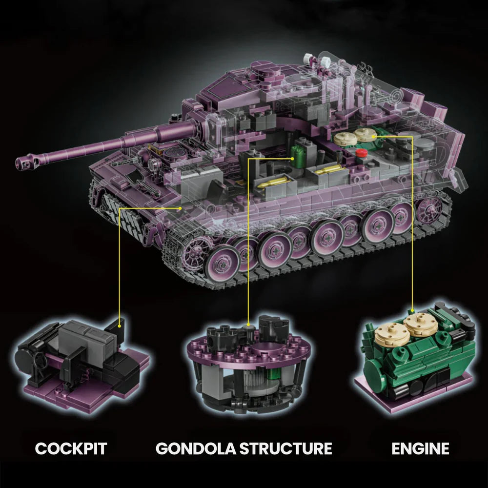 German Heavy Armored Tank Purple Edition 1678PCS