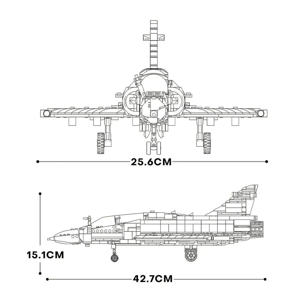 Mirage 2000 Jet Aircraft 1012PCS