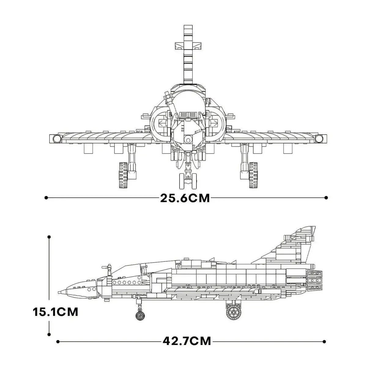 Mirage 2000 Jet Aircraft 1012PCS