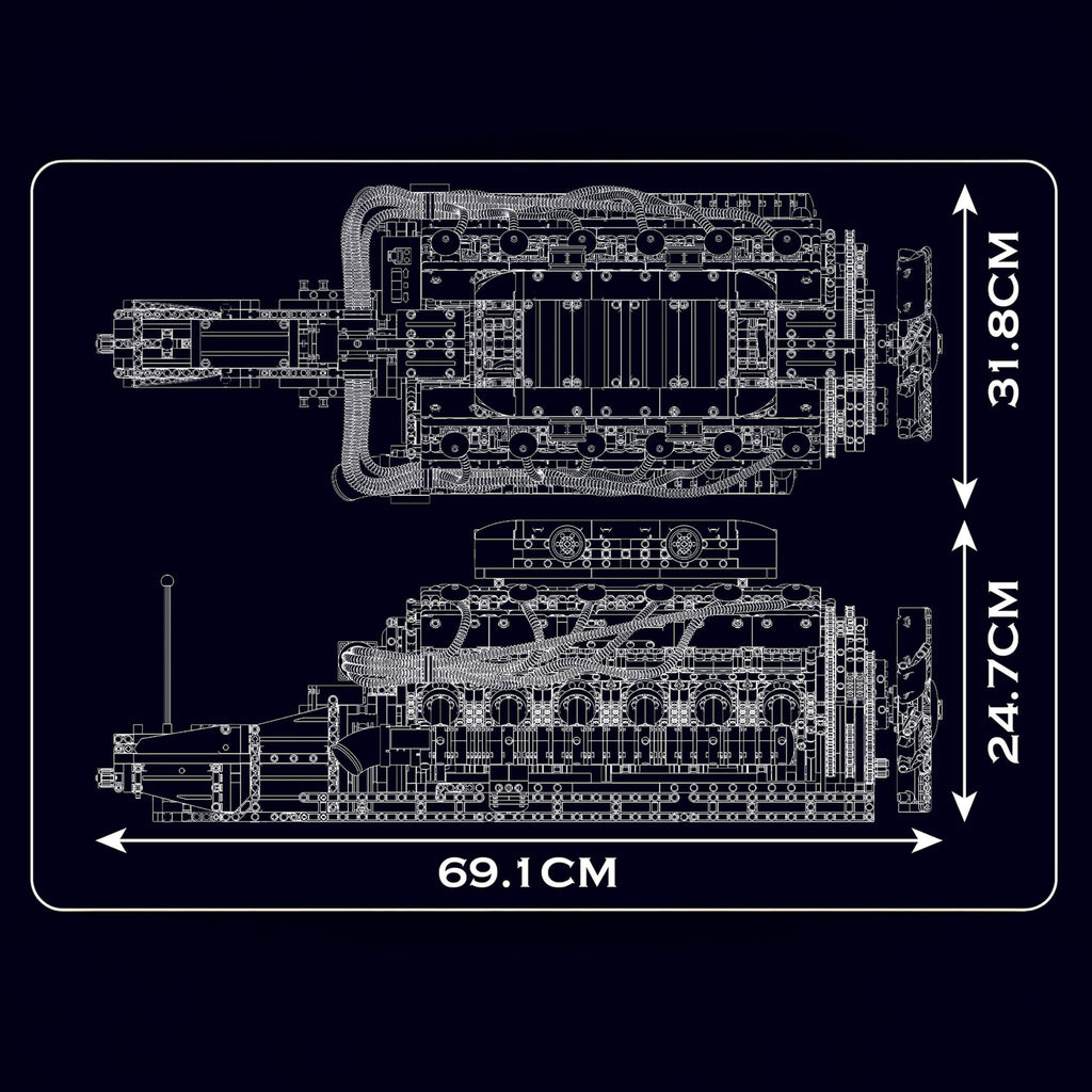 The V12 Engine & Gearbox 3472PCS