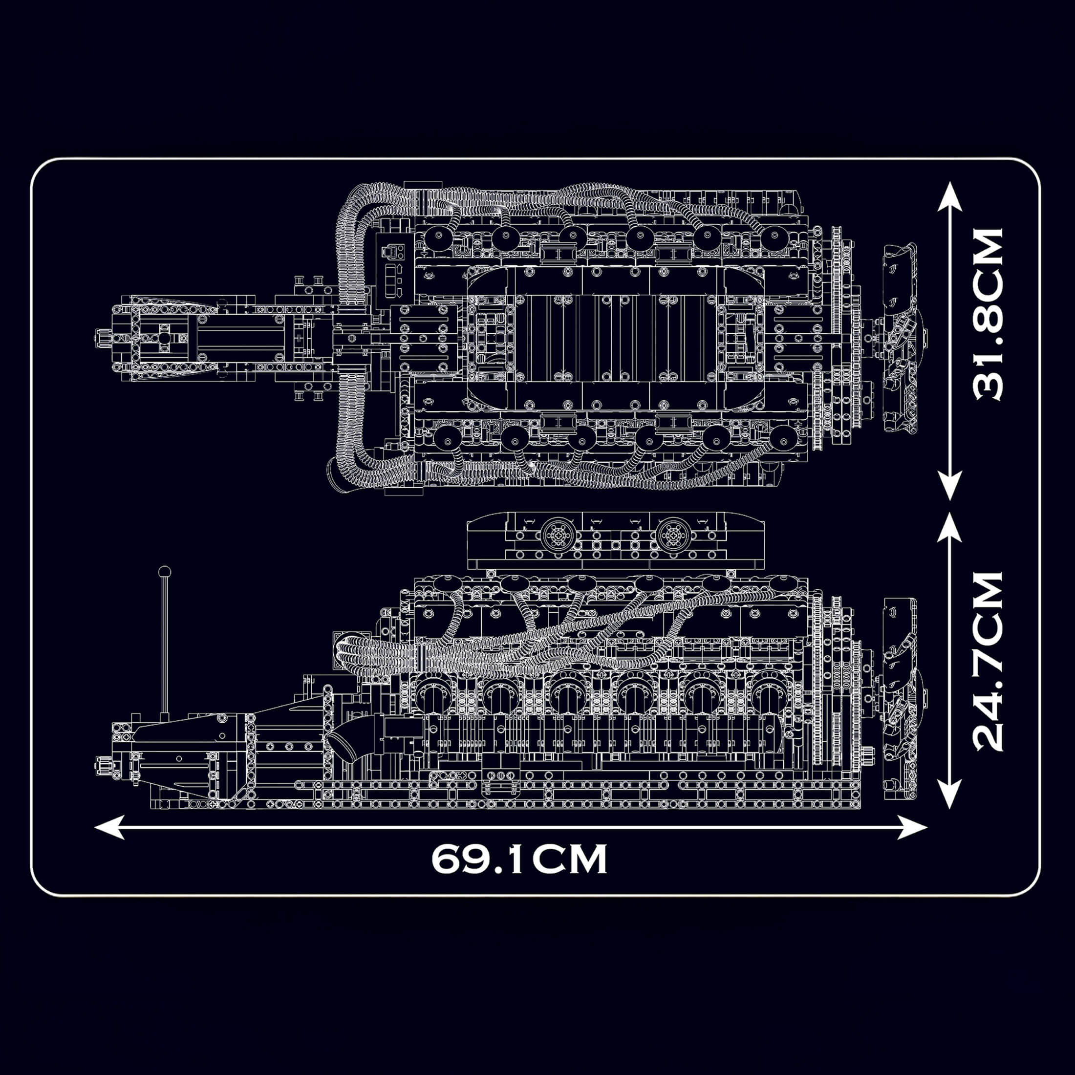 The V12 Engine & Gearbox 3472PCS