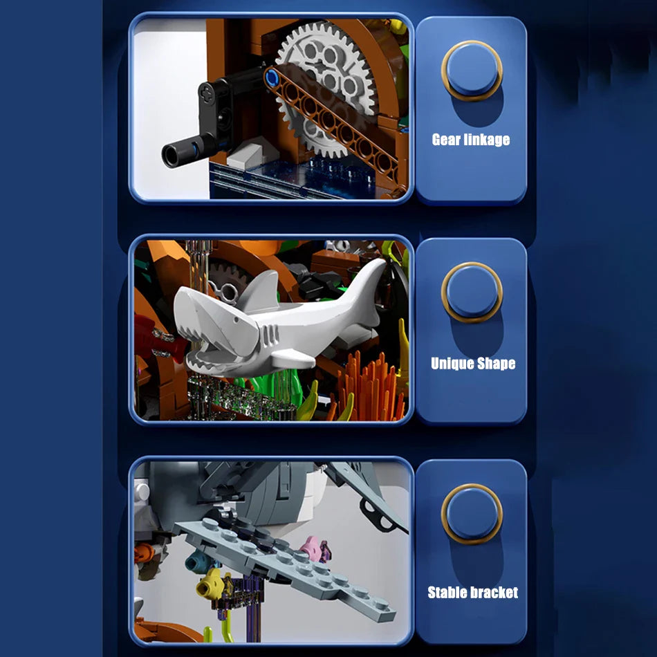 Hammerhead shark 1144PCS