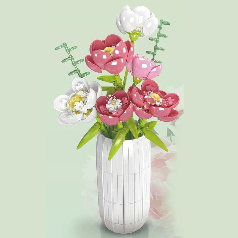 White Pink Powder Peony Flower 866PCS