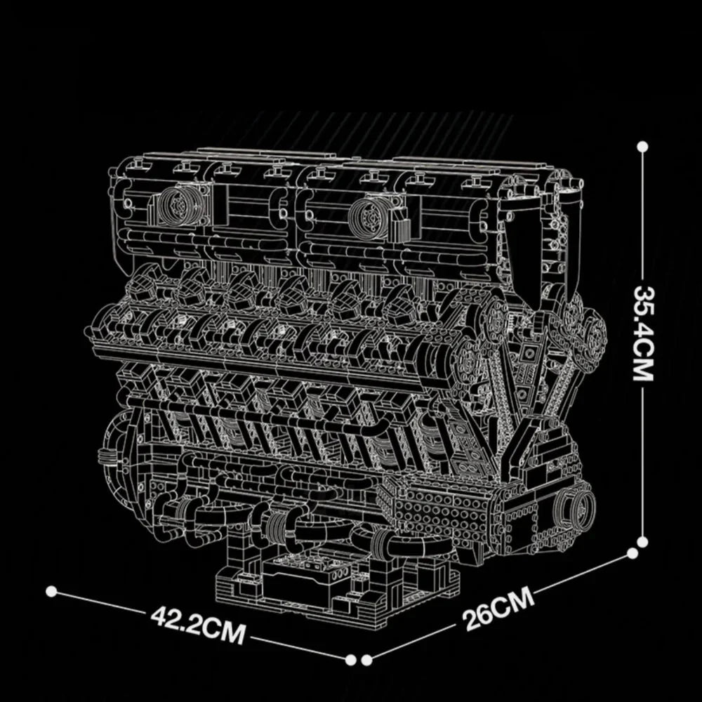 Supercar V12 Engine Italian 4720PCS