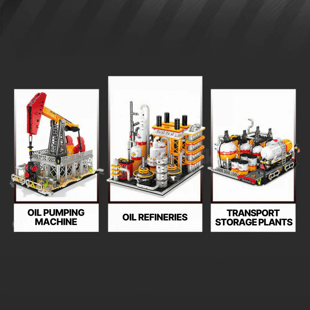 Detailed Industrial Oil Refinery 2142PCS