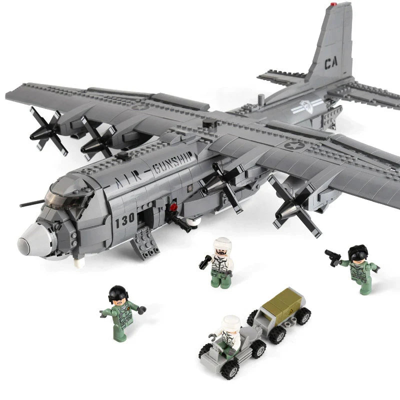 Gunboat Airplane Aircraft 1713PCS