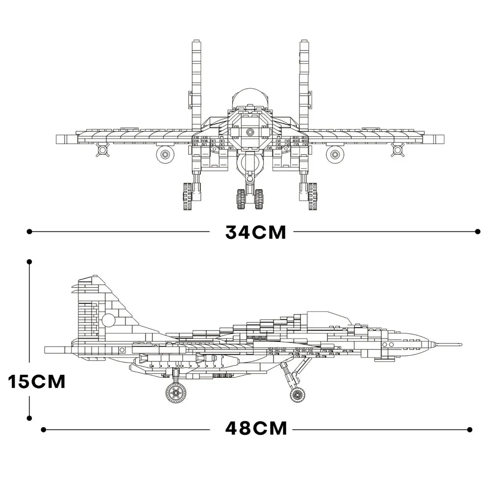 MIG-29 Plane 1837PCS