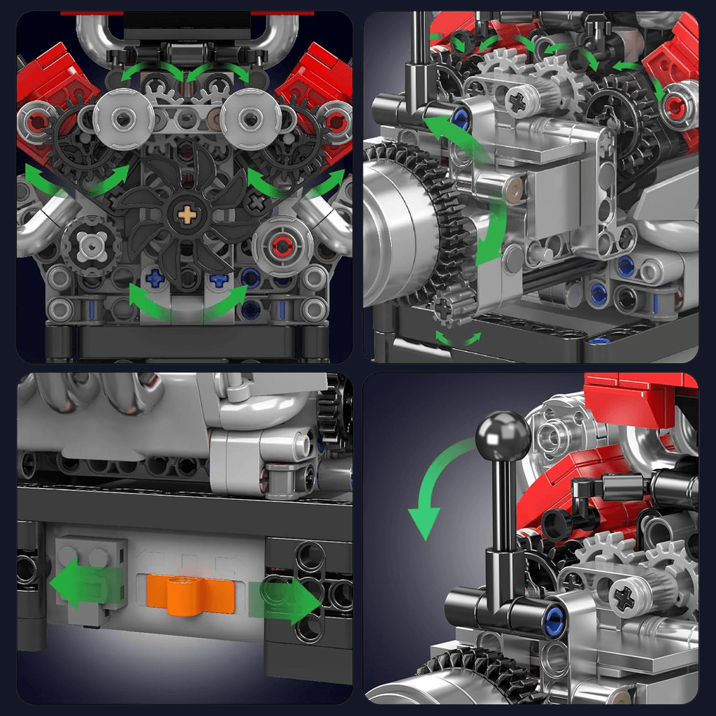 Italian V8 Engine 750PCS