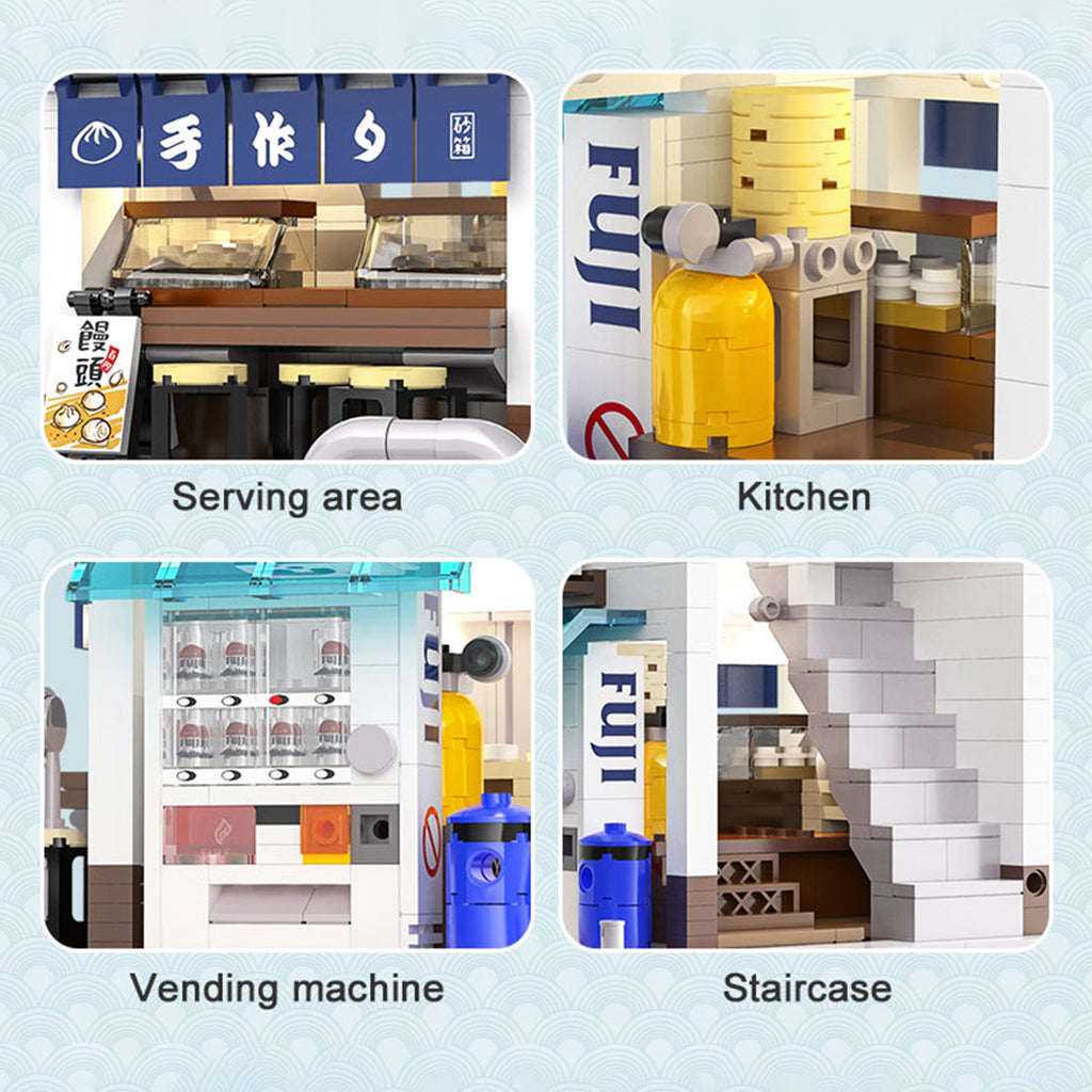 Mini Japanese Bun Shop 1108PCS