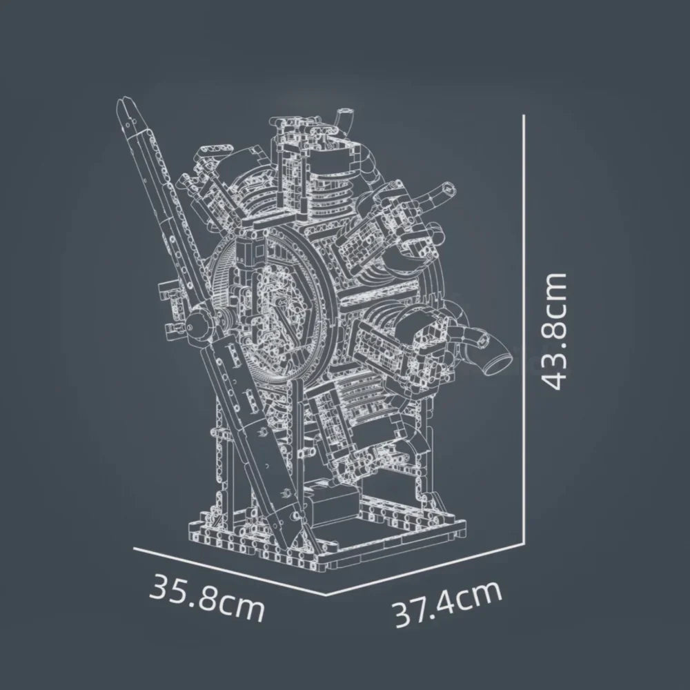 Mechanical Radial Aviation Engine 3090PCS