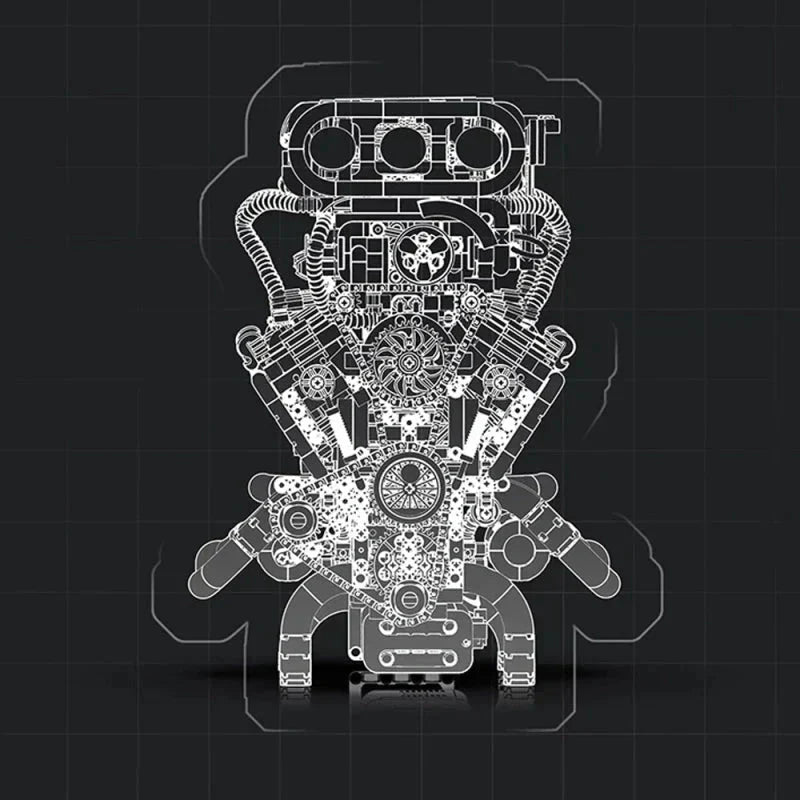 V8 Muscle Engine Supercharged 2346PCS