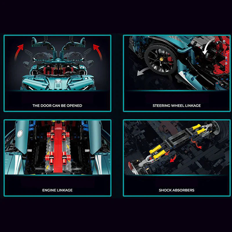 Blue Satin Emotion Series Hypercar 3468PCS