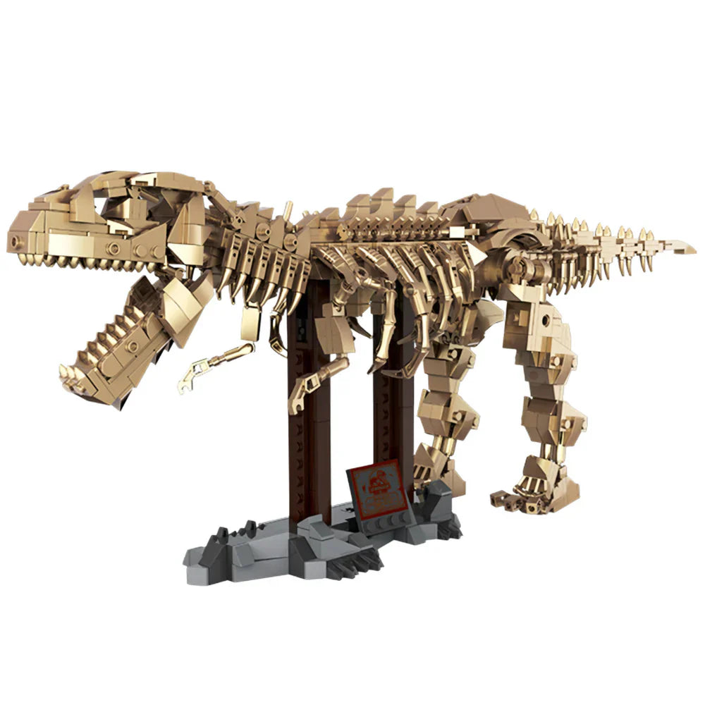 Gold T-Rex Dinosaur Collectible 864PCS