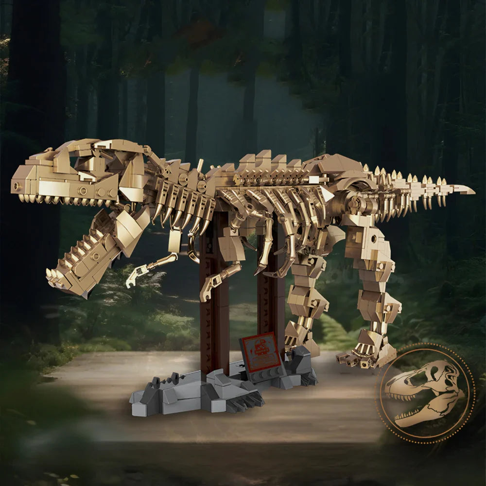 Gold T-Rex Dinosaur Collectible 864PCS