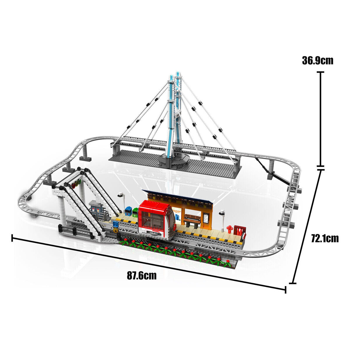 Electric Train Railway Track 1488PCS