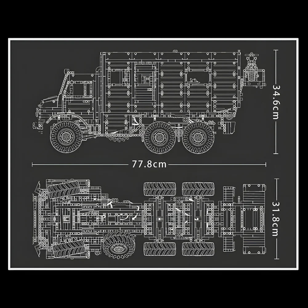 Unimog 6x6 Off-Road Truck 6690PCS
