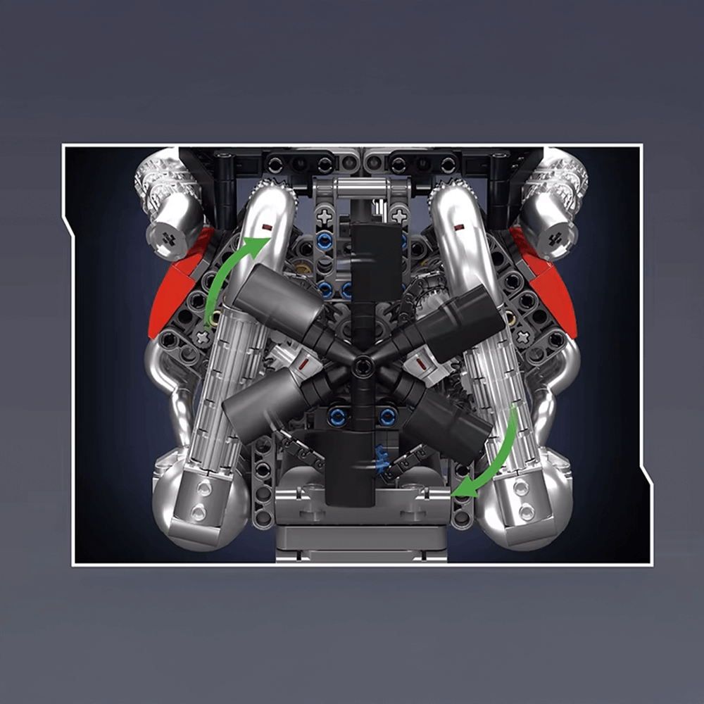 German V8 Engine With Gearbox 1169PCS