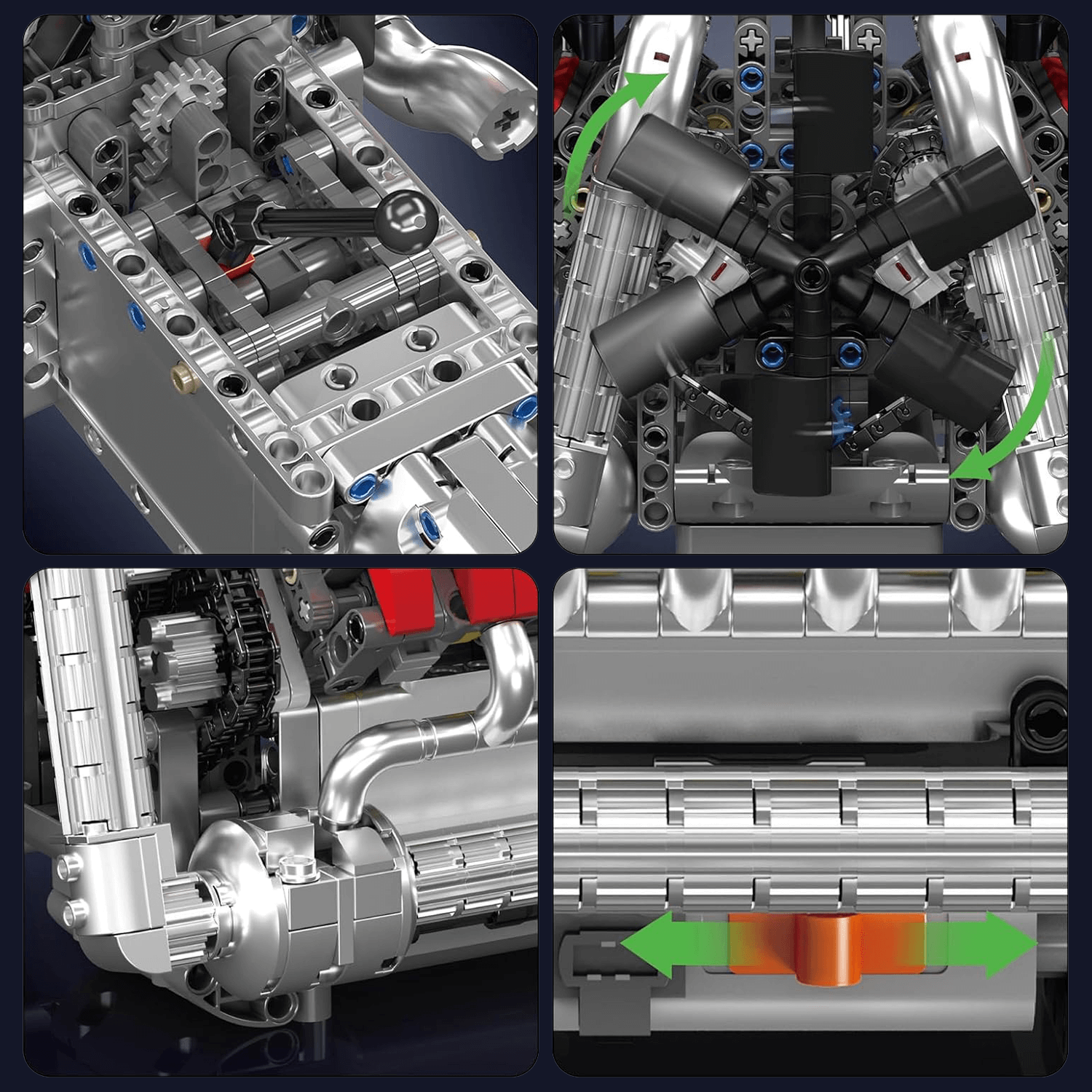 German V8 Engine With Gearbox 1169PCS